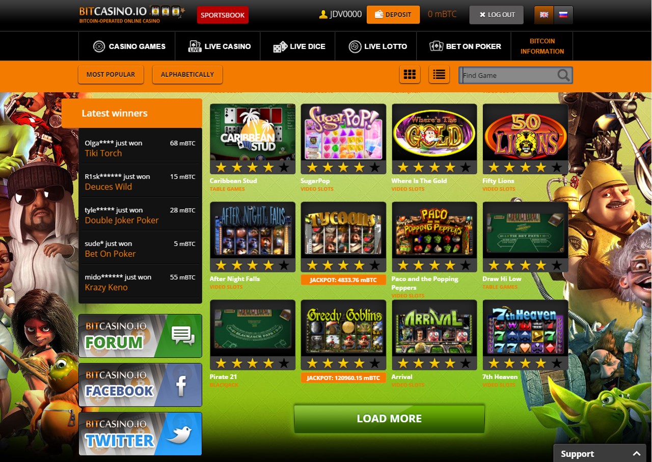 Bitcasino Canlı Casino Kategorileri